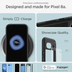 Etui Spigen Ultra Hybrid Google Pixel 8a Matte Black
