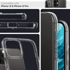 Etui SPIGEN Ultra Hybrid iPhone 12 12 Pro Clear Przeźroczyste Case