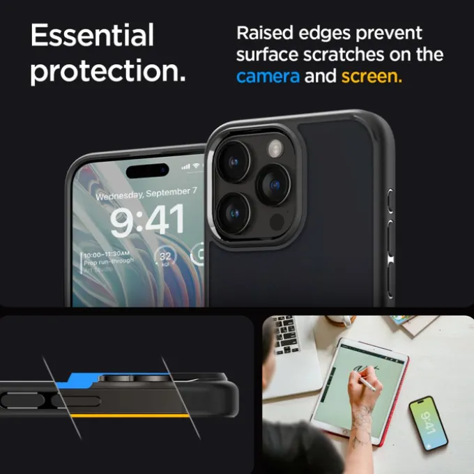 Etui Spigen Ultra Hybrid iPhone 15 Pro Frost Black Case