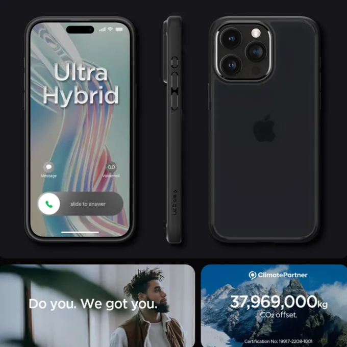 Etui Spigen Ultra Hybrid iPhone 15 Pro Frost Black Case