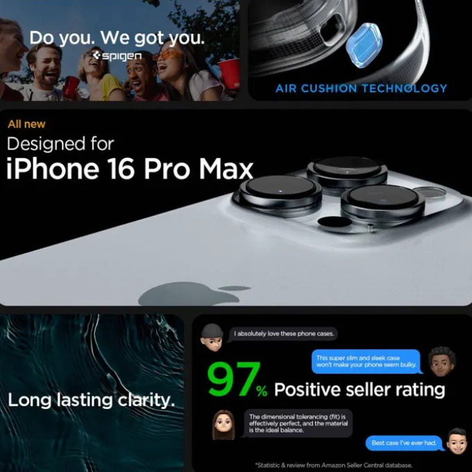 ETUI SPIGEN ULTRA HYBRID IPHONE 16 PRO MAX MATTE BLACK
