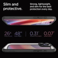 ETUI SPIGEN ULTRA HYBRID IPHONE 16 PRO MATTE BLACK