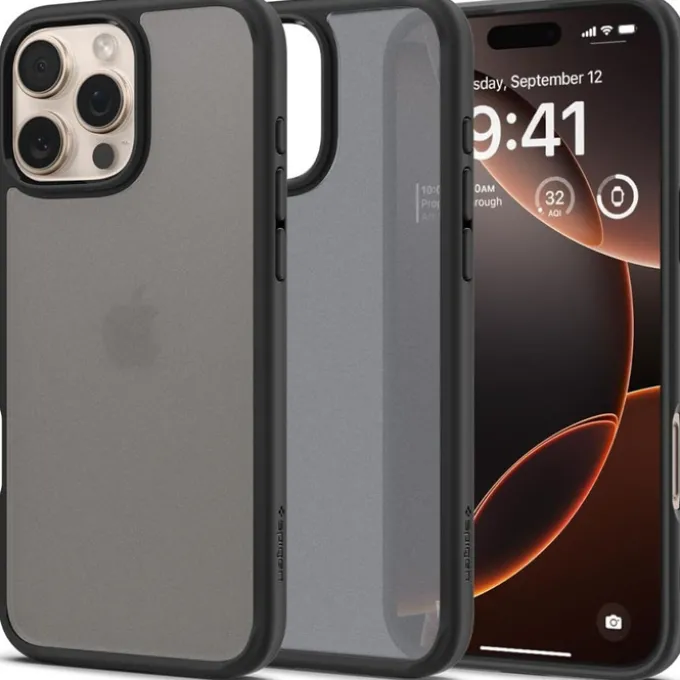 ETUI SPIGEN ULTRA HYBRID IPHONE 16 PRO FROST BLACK