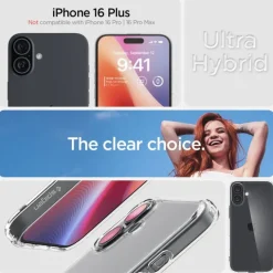 Etui SPIGEN ULTRA HYBRID IPHONE 16 PLUS CRYSTAL CLEAR