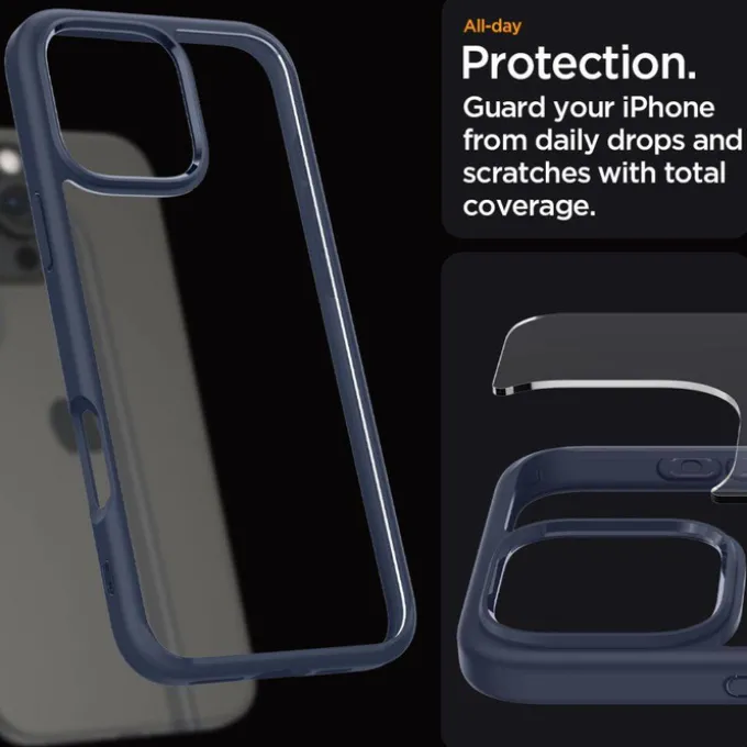 ETUI SPIGEN ULTRA HYBRID IPHONE 16 PRO NAVY BLUE