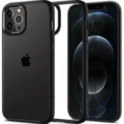 Etui SPIGEN Ultra Hybrid iPhone 12 12 Pro Matte Black Czarne Case