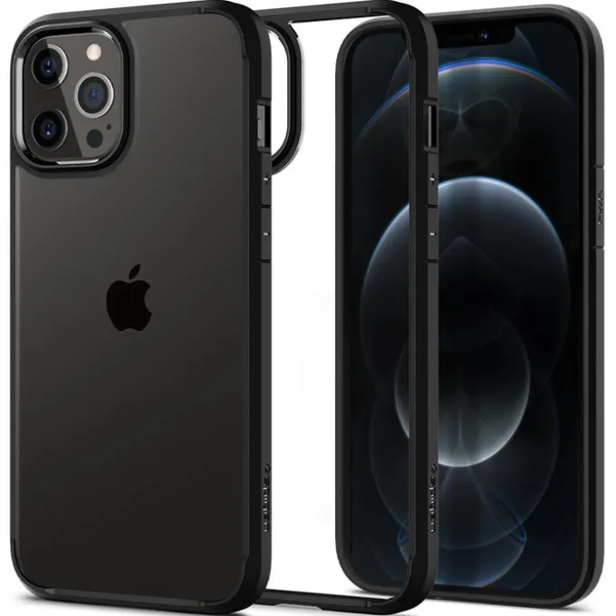 Etui SPIGEN Ultra Hybrid iPhone 12 12 Pro Matte Black Czarne Case