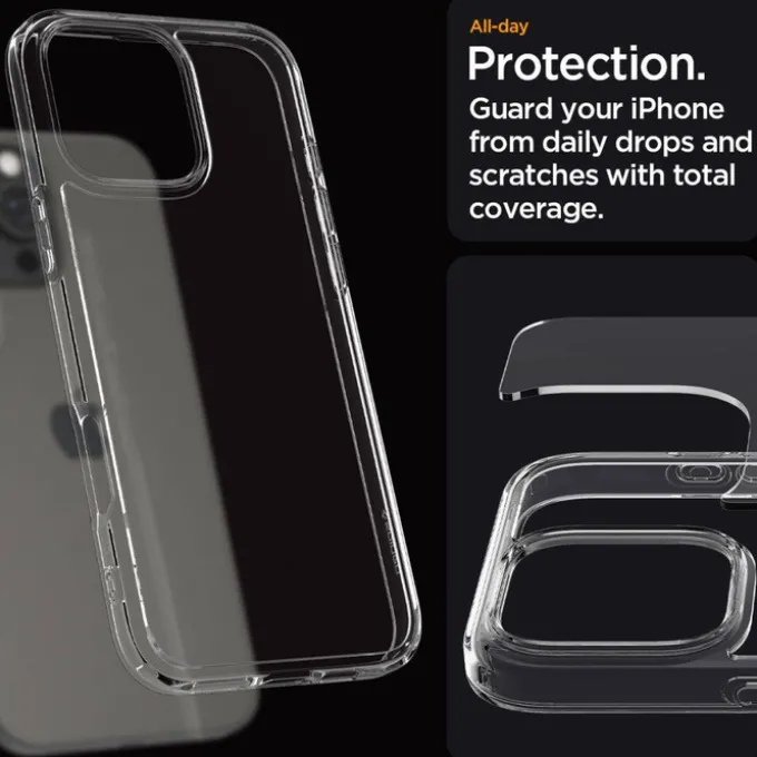 ETUI SPIGEN ULTRA HYBRID IPHONE 16 PRO MAX CRYSTAL CLEAR