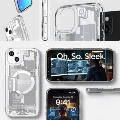 Etui Spigen Ultra Hybrid Mag Magsafe iPhone 15 Plus Zero One White Case