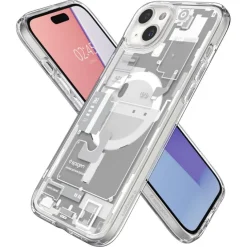 Etui Spigen Ultra Hybrid Mag Magsafe iPhone 15 Plus Zero One White Case