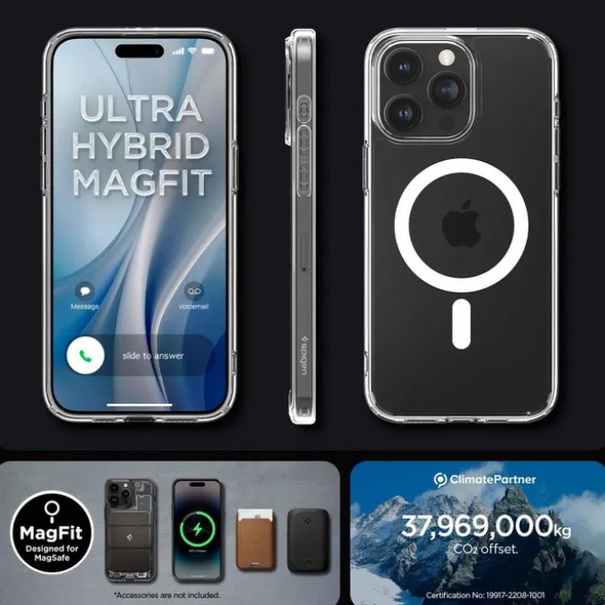 Etui Spigen Ultra Hybrid Mag Magsafe iPhone 15 Pro Max White/Clear Case