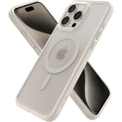 Etui Spigen Ultra Hybrid Mag Magsafe iPhone 15 Pro Frost Natural Titanium Case