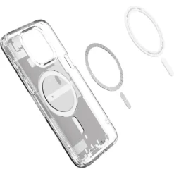 Etui Spigen Ultra Hybrid Mag Magsafe iPhone 15 Pro Zero One White Case