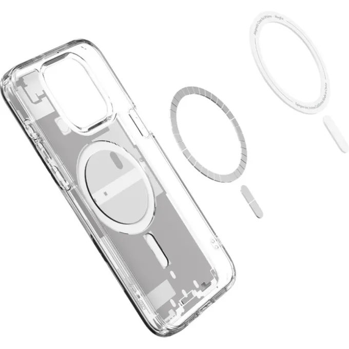 Etui Spigen Ultra Hybrid Mag Magsafe iPhone 15 Pro Zero One White Case