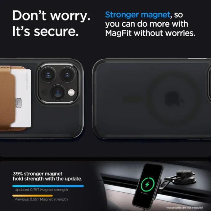 Etui Spigen Ultra Hybrid Mag Magsafe iPhone 15 Pro Frost Black Case