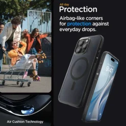 Etui Spigen Ultra Hybrid Mag Magsafe iPhone 15 Pro Frost Black Case