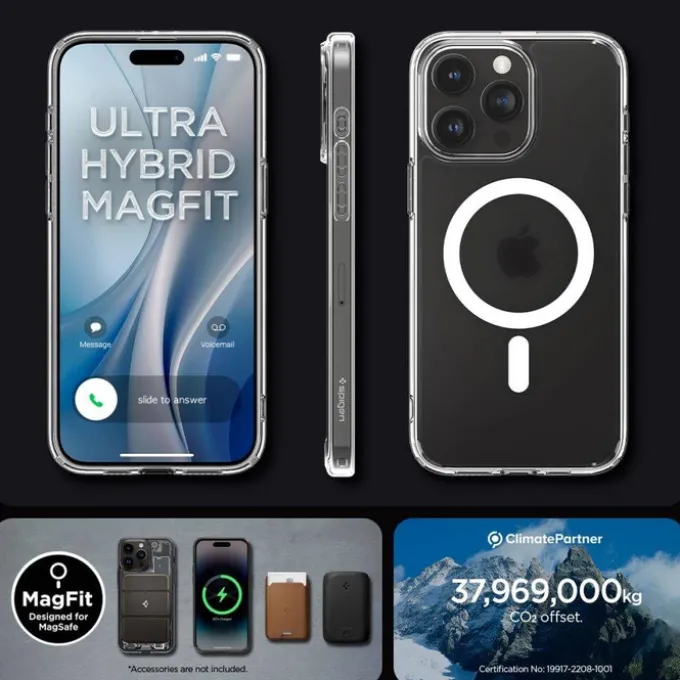 Etui Spigen Ultra Hybrid Mag Magsafe iPhone 15 Pro Frost Clear Case