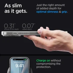 Etui Spigen Ultra Hybrid Mag Magsafe iPhone 15 Pro Frost Clear Case