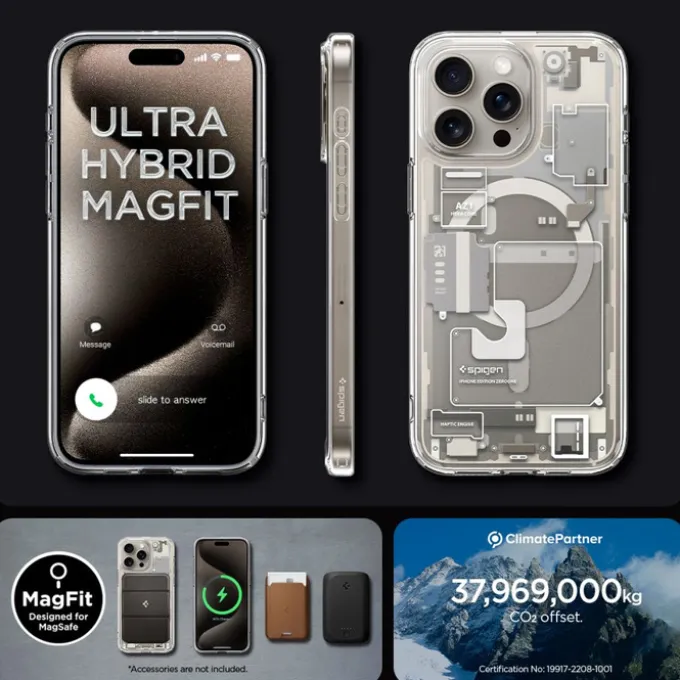 Etui Spigen Ultra Hybrid Mag Magsafe Iphone 15 Pro Zero One Natural Titanium