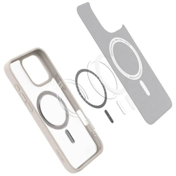ETUI SPIGEN ULTRA HYBRID MAG MAGSAFE IPHONE 16 PRO FROST NATURAL TITANIUM