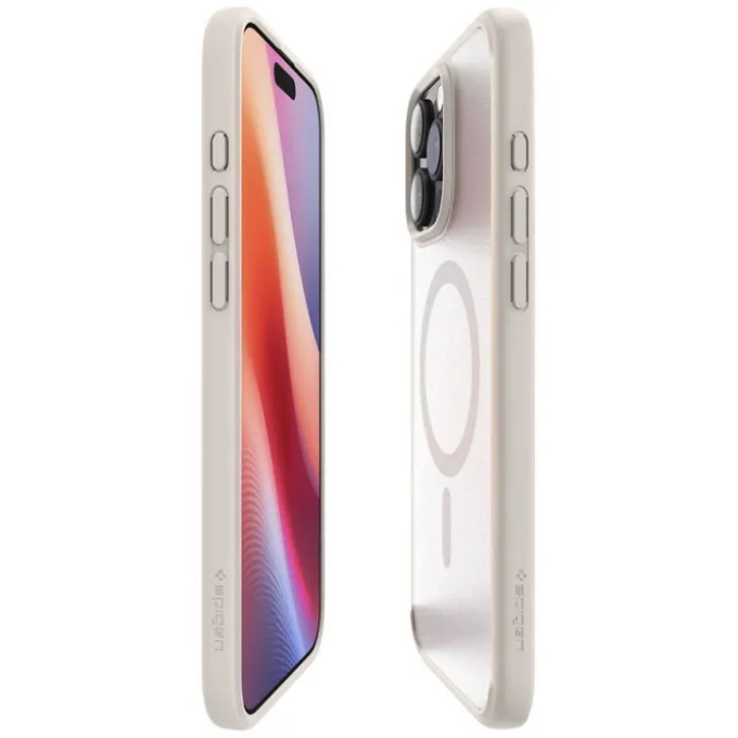 ETUI SPIGEN ULTRA HYBRID MAG MAGSAFE IPHONE 16 PRO FROST NATURAL TITANIUM