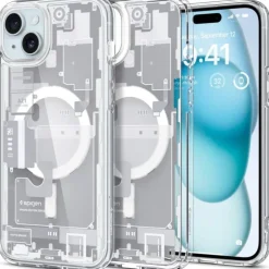 Etui Spigen Ultra Hybrid Mag Magsafe iPhone 15 Zero One White Case
