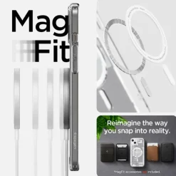 Etui Spigen Ultra Hybrid Mag Magsafe iPhone 15 Zero One White Case