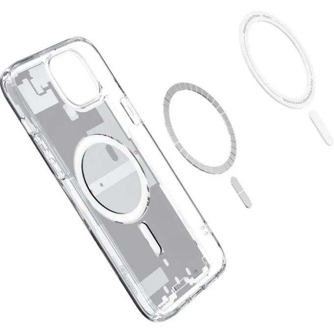 Etui Spigen Ultra Hybrid Mag Magsafe iPhone 15 Zero One White Case