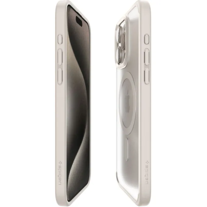 Etui Spigen Ultra Hybrid Mag Magsafe iPhone 15 Pro Max Frost Natural Titanium Case