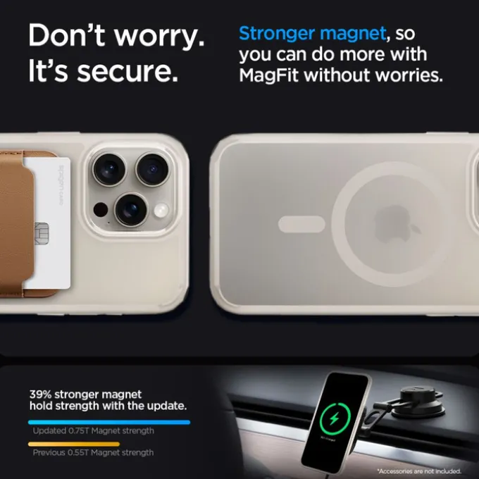 Etui Spigen Ultra Hybrid Mag Magsafe iPhone 15 Pro Max Frost Natural Titanium Case
