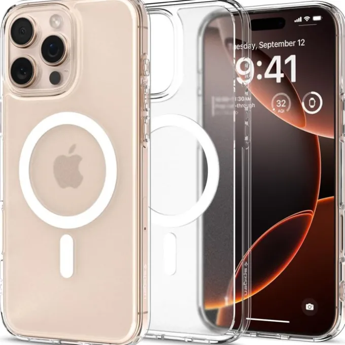 ETUI SPIGEN ULTRA HYBRID MAG MAGSAFE IPHONE 16 PRO MAX FROST CLEAR