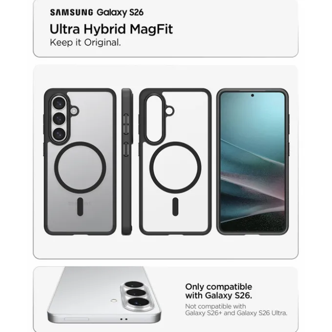 ETUI SPIGEN ULTRA HYBRID MAG SAMSUNG GALAXY S26 MAGSAFE MATTE BLACK