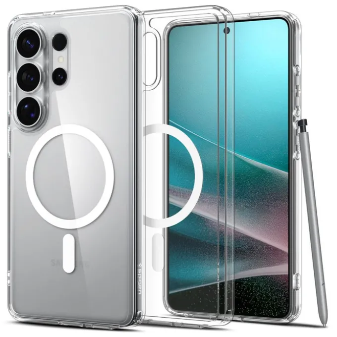 ETUI SPIGEN ULTRA HYBRID MAG SAMSUNG GALAXY S26 ULTRA MAGSAFE CLEAR/WHITE