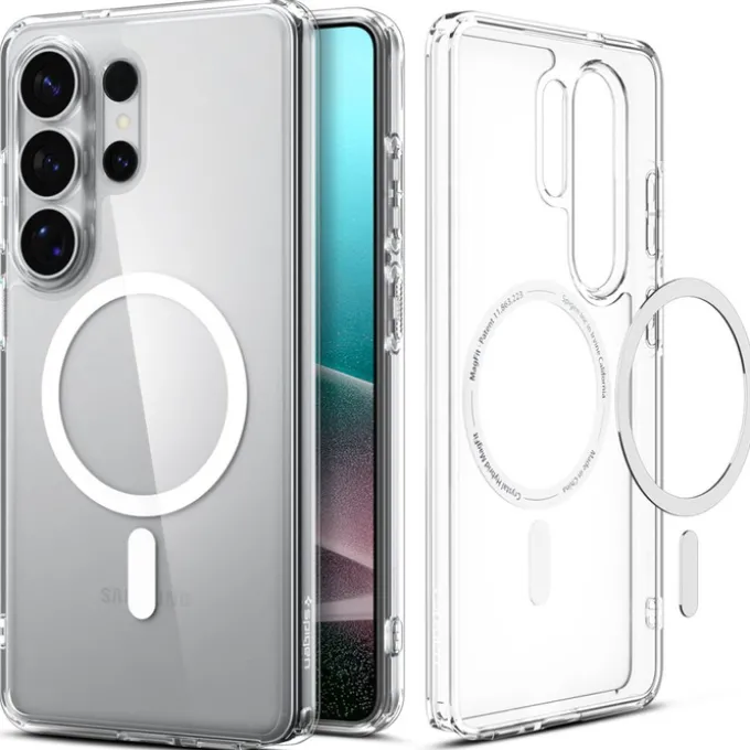 ETUI SPIGEN ULTRA HYBRID MAG SAMSUNG GALAXY S26 ULTRA MAGSAFE CLEAR/WHITE
