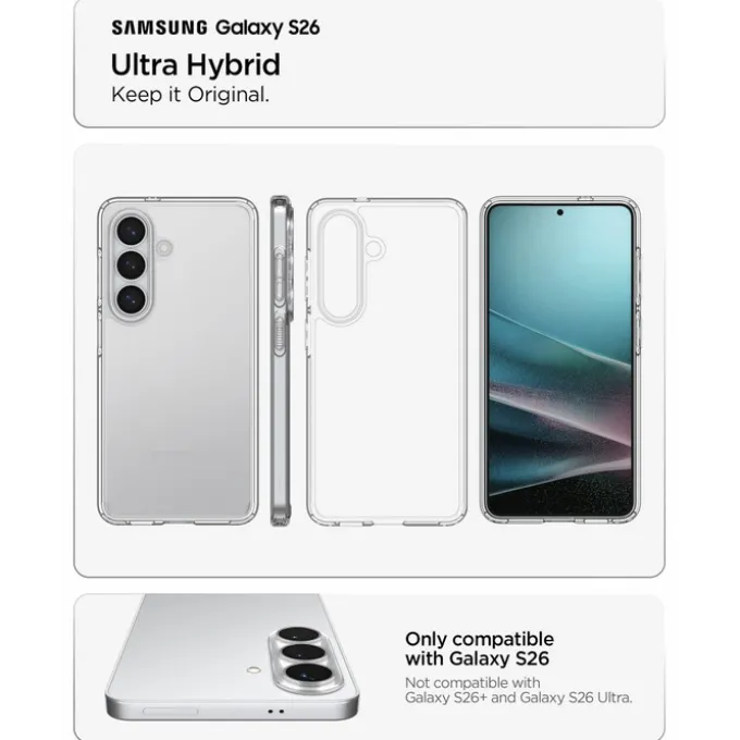 ETUI SPIGEN ULTRA HYBRID SAMSUNG GALAXY S26 CRYSTAL CLEAR