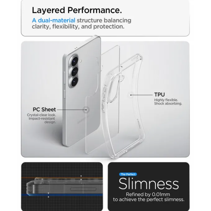 ETUI SPIGEN ULTRA HYBRID SAMSUNG GALAXY S26 CRYSTAL CLEAR