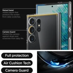 Etui Spigen Ultra Hybrid Samsung Galaxy S24 Ultra Crystal Clear Case