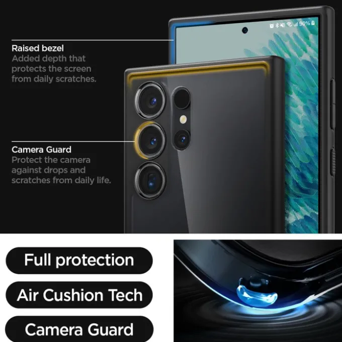 Etui Spigen Ultra Hybrid Samsung Galaxy S24 Ultra Frost Black Case