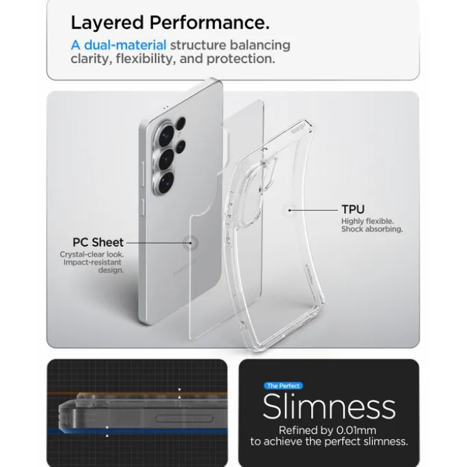 ETUI SPIGEN ULTRA HYBRID SAMSUNG GALAXY S26 ULTRA CRYSTAL CLEAR