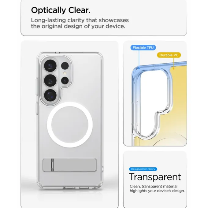 ETUI SPIGEN ULTRA HYBRID "S" MAG SAMSUNG GALAXY S26 ULTRA MAGSAFE CLEAR/WHITE
