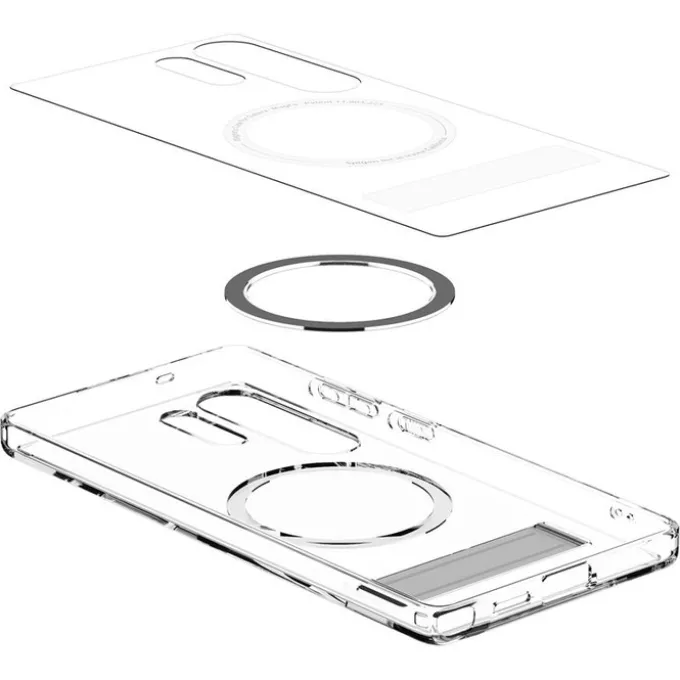 ETUI SPIGEN ULTRA HYBRID S MAGSAFE SAMSUNG GALAXY S25 ULTRA CLEAR WHITE