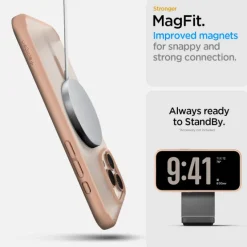 Etui SPIGEN ULTRA HYBRID ”T” MAG MAGSAFE IPHONE 16 PRO FROST ROSE TITANIUM