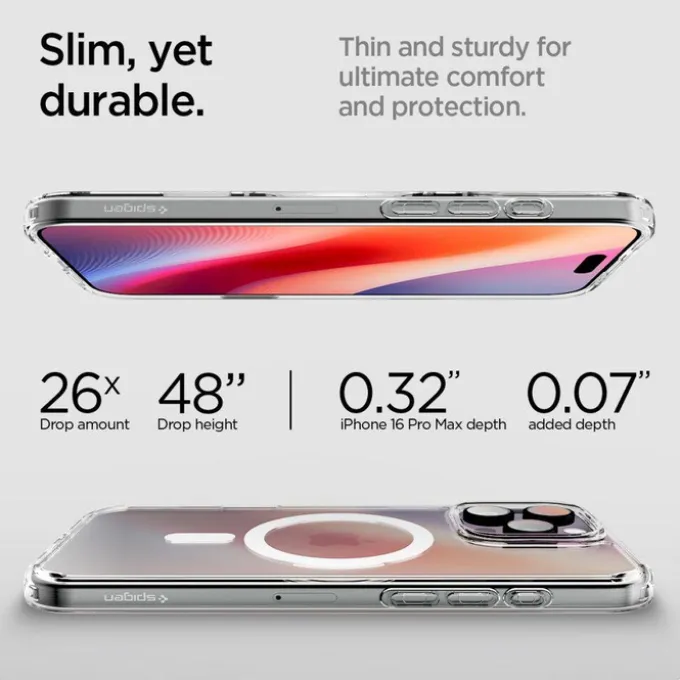 ETUI SPIGEN ULTRA HYBRID ”T” MAG MAGSAFE IPHONE 16 PRO WHITE