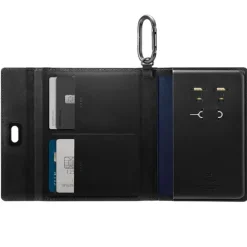 ETUI SPIGEN UNIVERSAL AIRTAG PASSPORT HOLDER BLACK