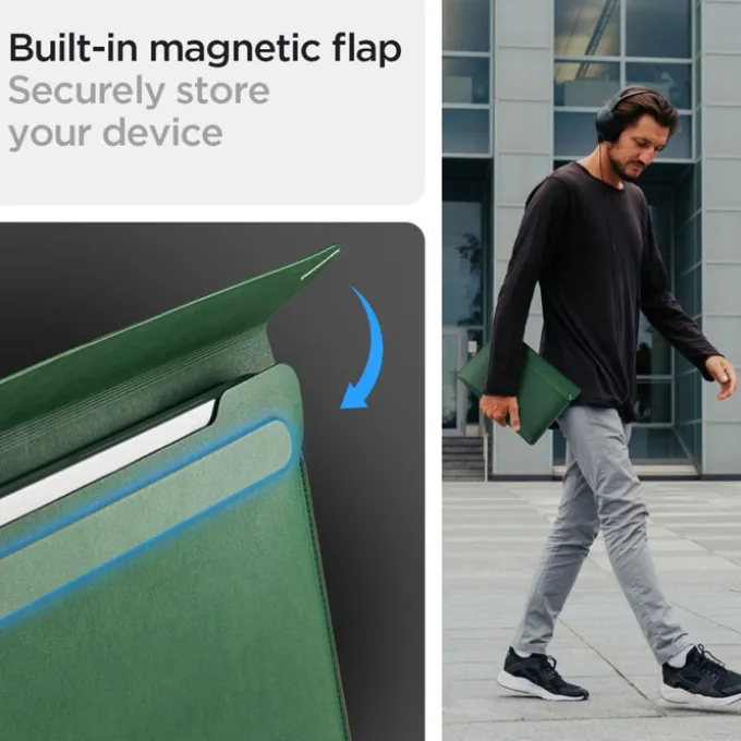 Etui SPIGEN VALENTINUS SLEEVE LAPTOP 15-16 JEJU GREEN Case