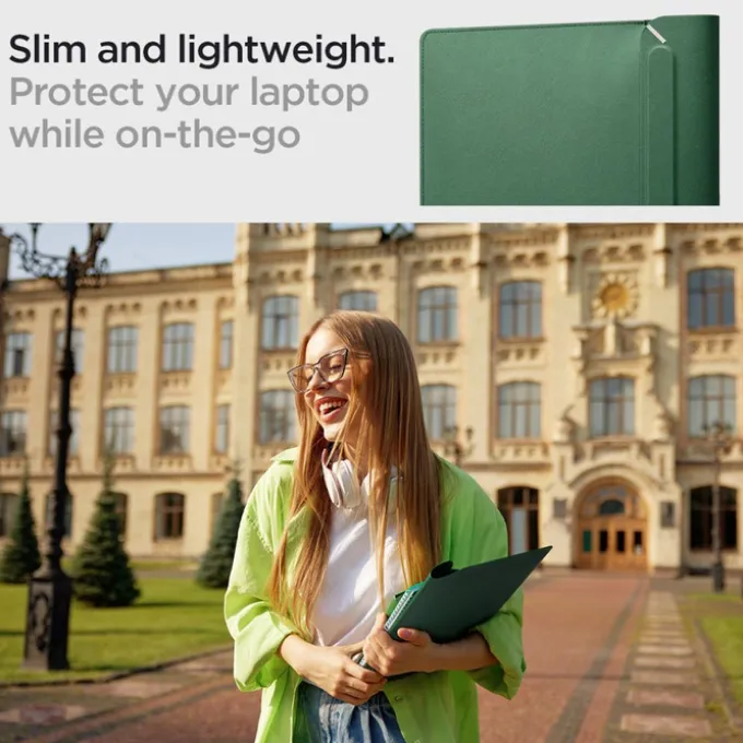 Etui SPIGEN VALENTINUS SLEEVE LAPTOP 13-14 JEJU GREEN Case
