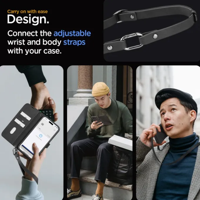 Etui Spigen Wallet ”s” Pro iPhone 15 Pro Black Case