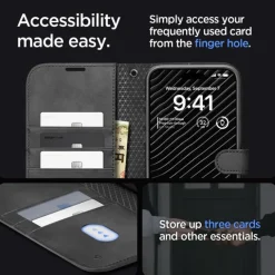 Etui Spigen Wallet ”s” Pro iPhone 15 Pro Max Black Case