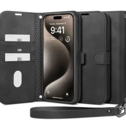 Etui Spigen Wallet ”s” Pro iPhone 15 Pro Max Black Case