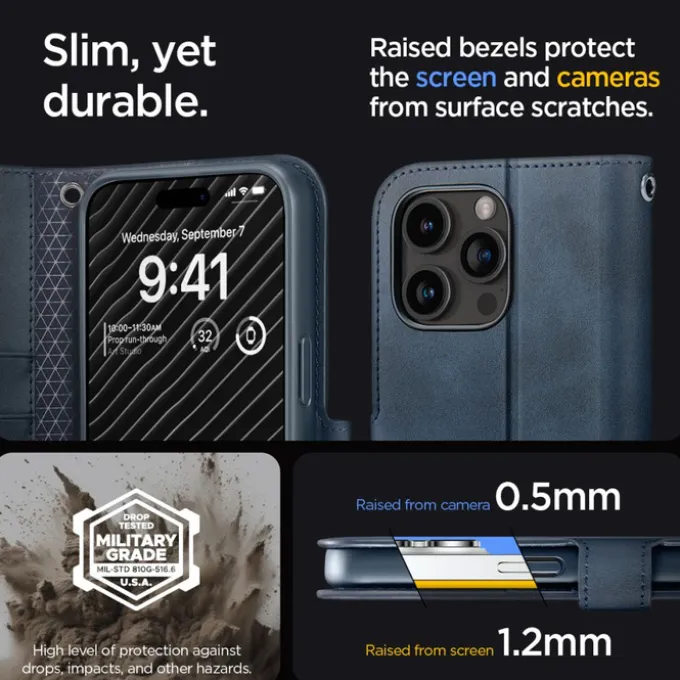 Etui Spigen Wallet ”s” Pro Iphone 15 Pro Max Navy
